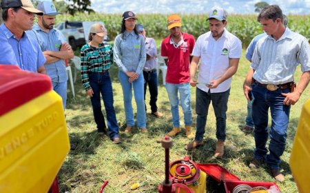 Produtores rurais e operadores de máquinas participam de capacitação na produção de silagem, em Pimenteiras