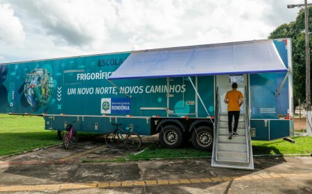 Escola Móvel de Piscicultura realiza oficinas durante exposição agropecuária, em Ariquemes
