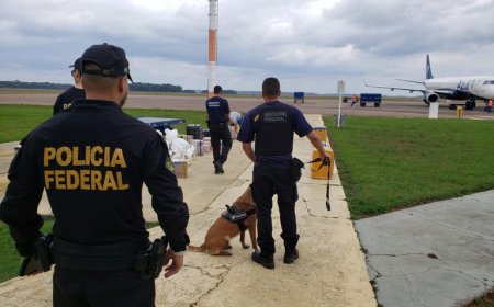 PF e Receita Federal realizam ação conjunta de combate ao tráfico interestadual de drogas no aeroporto de Vilhena