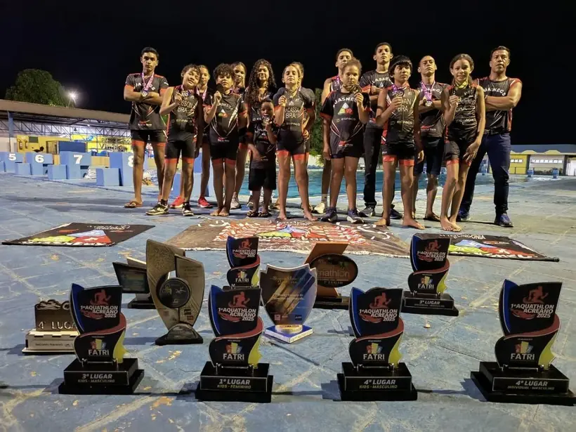 Equipe de triathlon de Porto Velho é destaque no 1º Aquatlhon Acreano