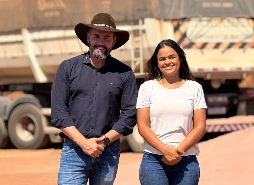 Deputada Dra Taíssa Sousa acompanha entrega de 130 toneladas de calcário em Nova Mamoré