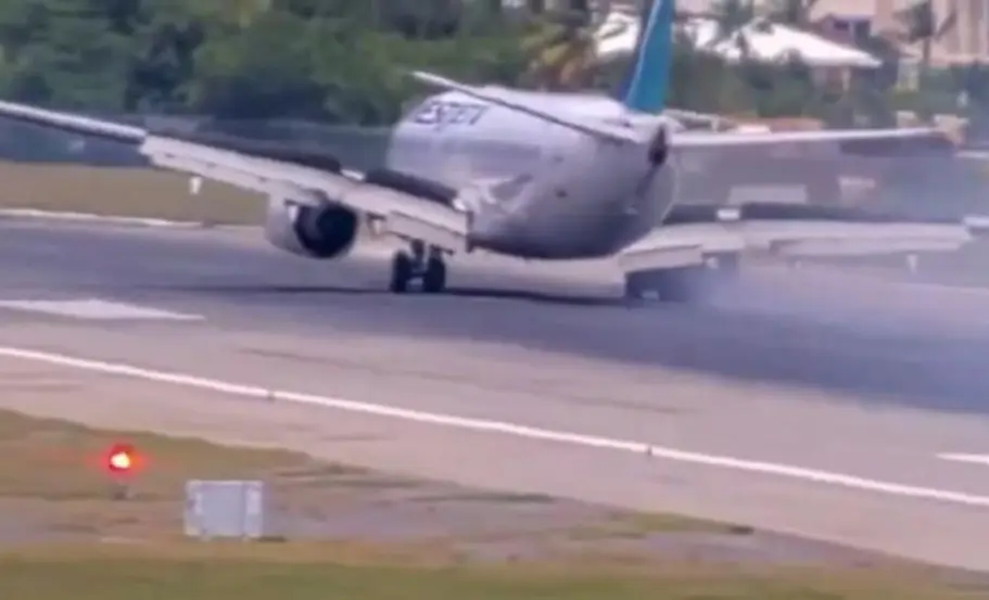 Avião da WestJet tem problema no pouso em Saint Maarten mas não há feridos