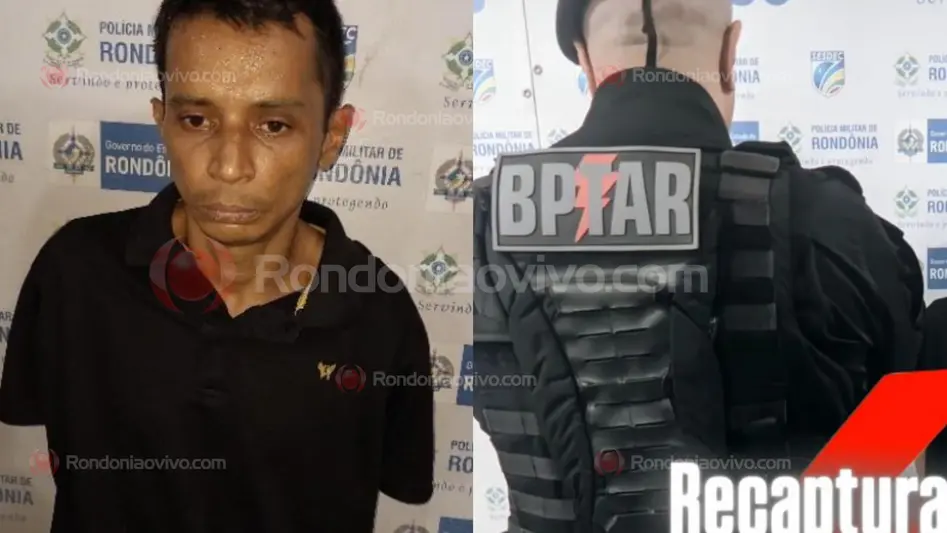 Polícia Militar prende foragido com mandado de prisão por roubo em Rondônia