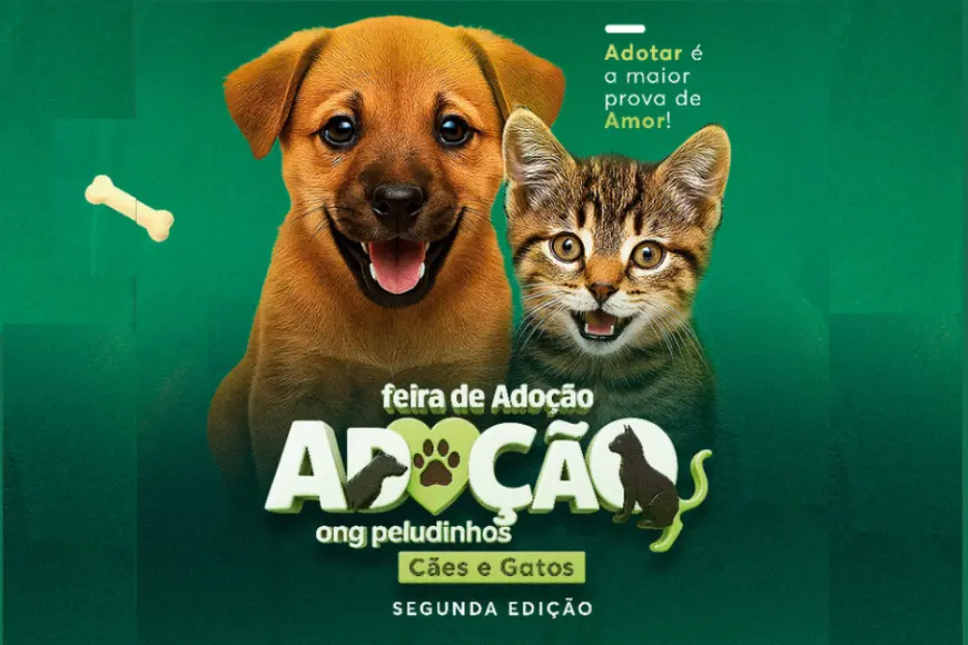 Feira de Adoção da ONG Peludinhos acontece no Porto Velho Shopping em outubro