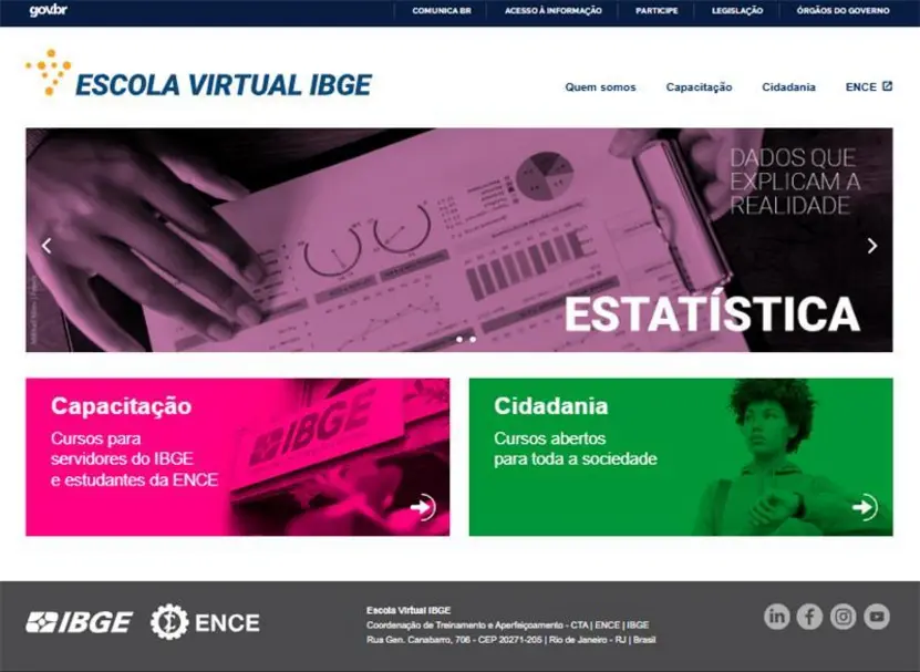Escola Nacional de Ciências Estatísticas lança novo portal da Escola Virtual IBGE