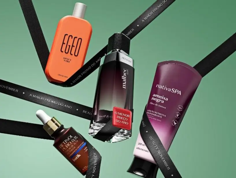 O Boticário lança Beauty November com descontos de até 70% em produtos de beleza