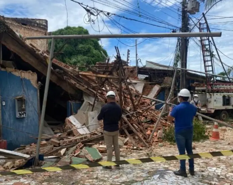 Crea-RO faz vistoria após desabamento de casa em Porto Velho e recomenda interdição