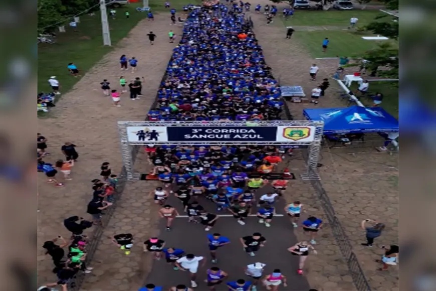 3ª Corrida Sangue Azul reúne 1200 participantes em Vilhena promovendo saúde e cidadania