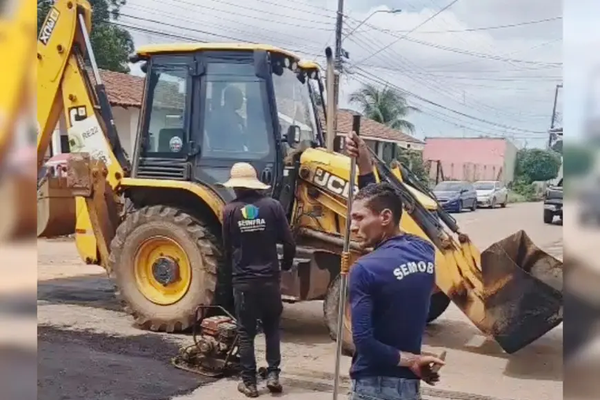 Seinfra conclui tapa-buracos na Rua Andreia em Porto Velho após solicitações