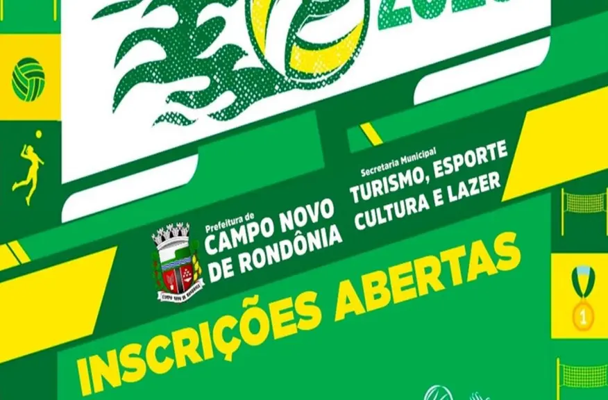 Abertas inscrições para Super Torneio Municipal de Voleibol 4x4 em Campo Novo de Rondônia