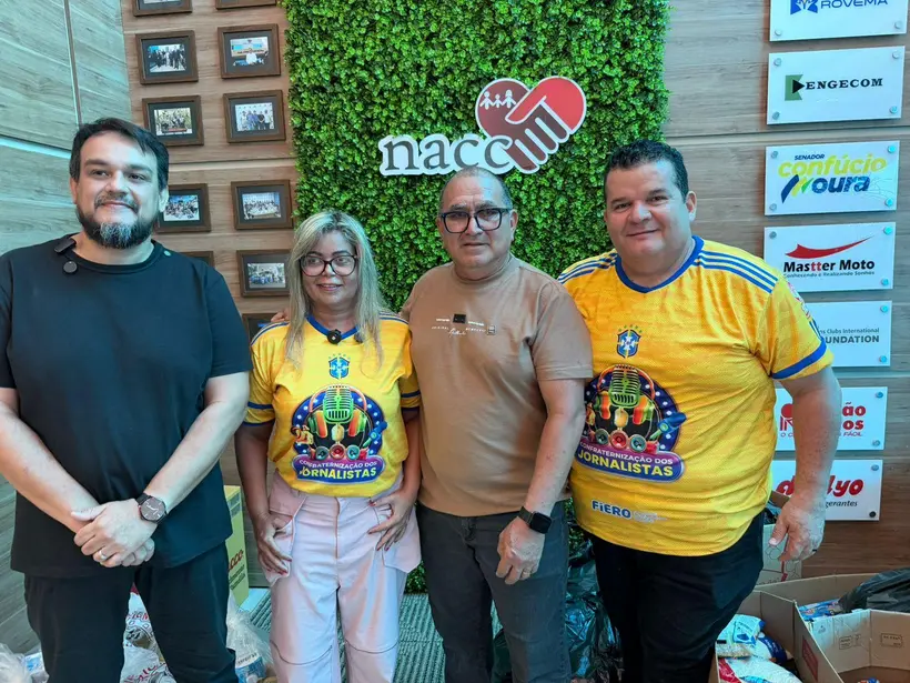 Confraternização dos Jornalistas de Rondônia arrecada 1 5 tonelada de alimentos