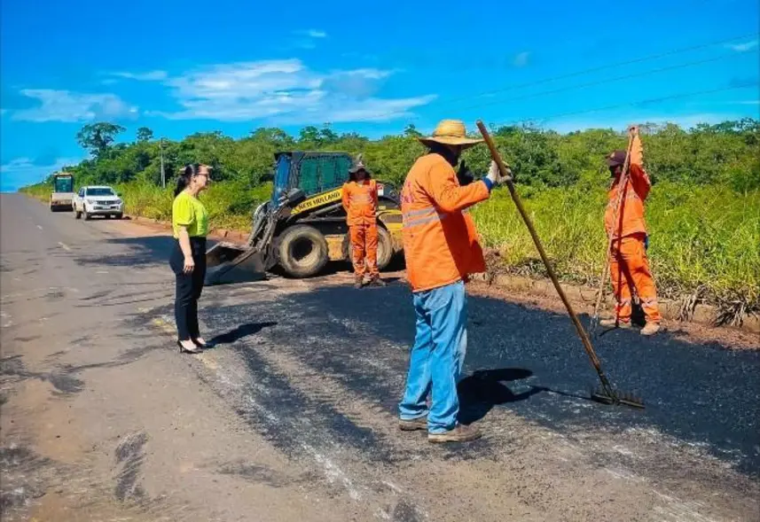 Chupinguaia recebe obras de segurança viária com atuação da deputada Rosangela Donadon
