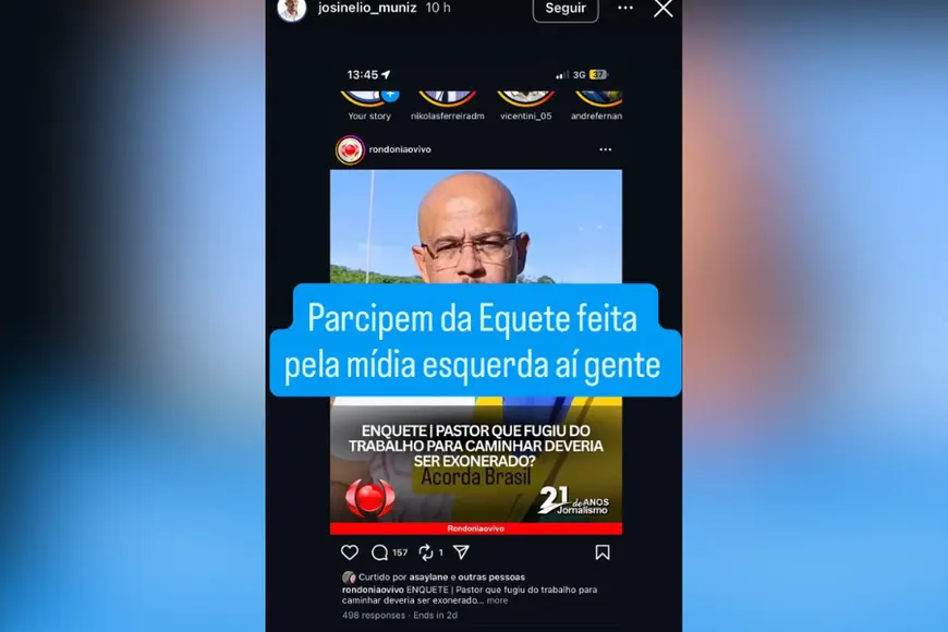 Pastor Josinélio Muniz abandona cargo na Prefeitura de Porto Velho para ato político