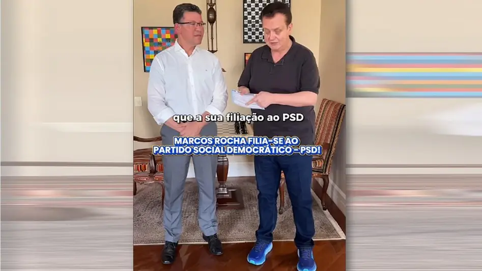 Marcos Rocha se filia ao PSD em evento com Gilberto Kassab em São Paulo