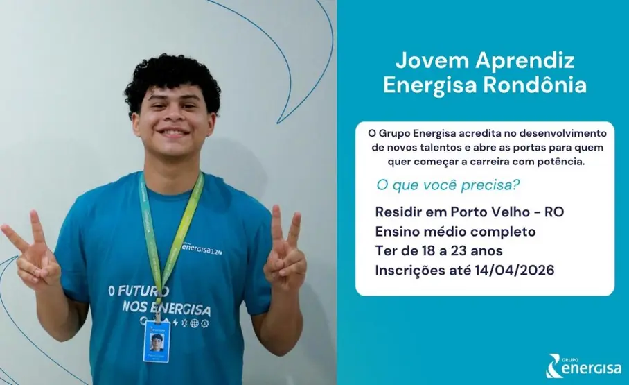 Energisa abre inscrições para Jovem Aprendiz em Porto Velho