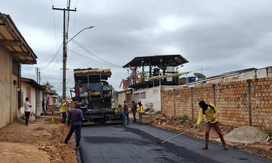Drenagem e asfalto em Santa Rita no Bairro Industrial Porto Velho