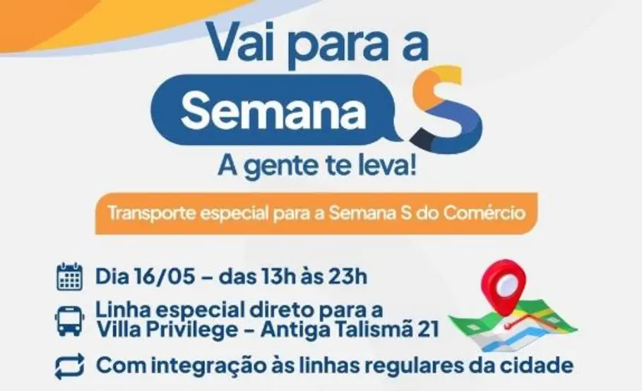 Porto Velho oferece transporte gratuito para Semana S do Comércio
