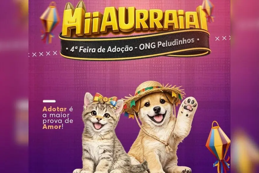 Feira de Adoção Peludinhos no Porto Velho Shopping 6 e 7 de junho