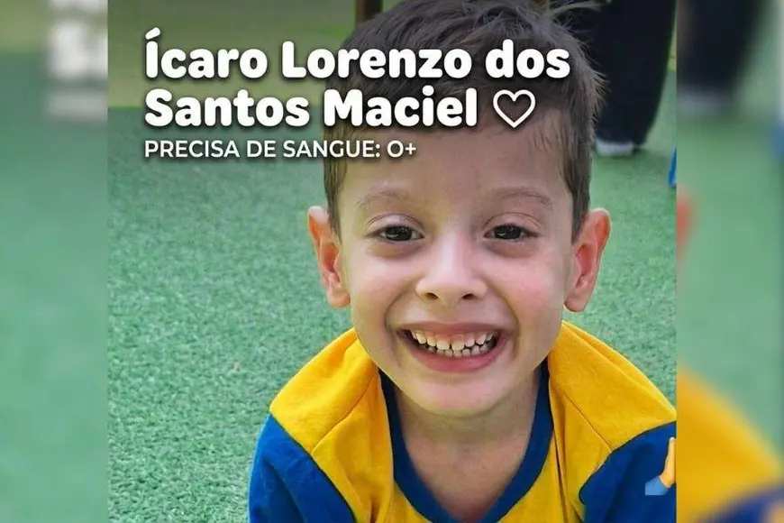 Ícaro Lorenzo precisa urgente de sangue O Positivo em Porto Velho