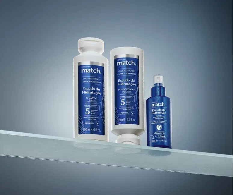 Boticário lança Match Escudo de Hidratação com proteção antifrizz por 72h