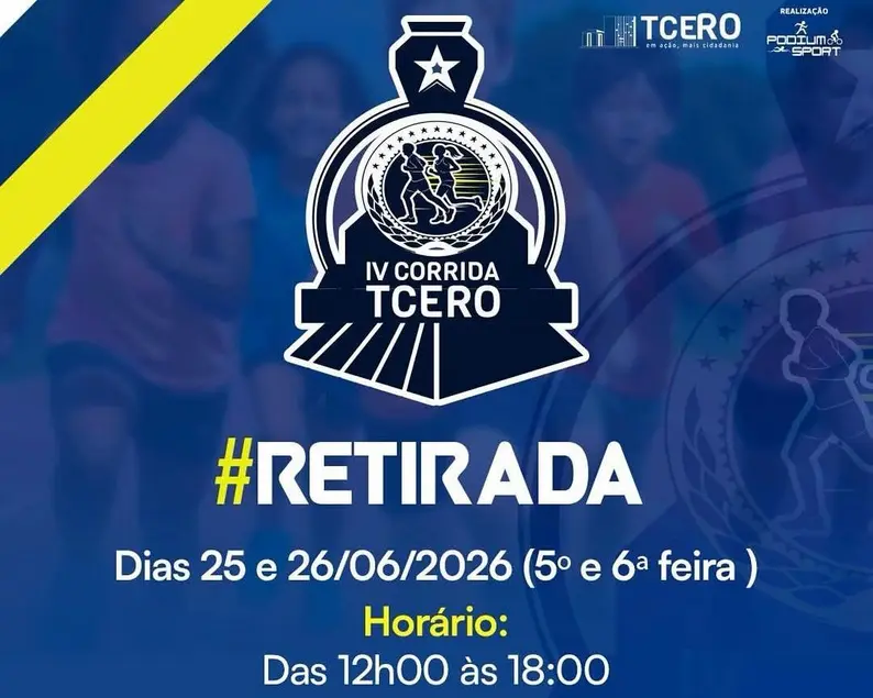 IV Corrida TCERO informa retirada de kits 25 e 26 de junho em Porto Velho
