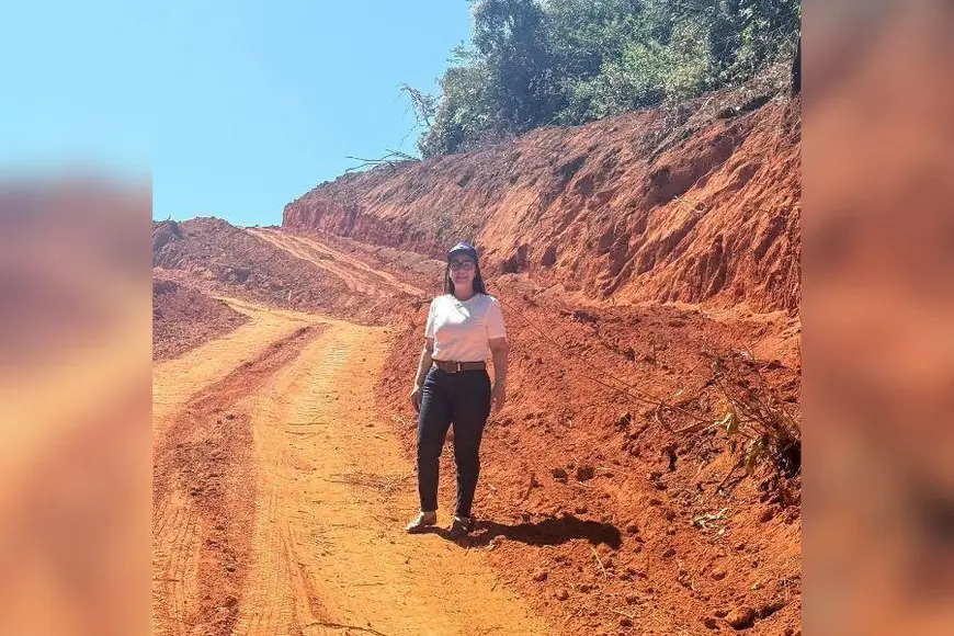 Rosangela Donadon vistoria recuperação de 58 km de estradas em Vilhena