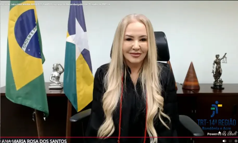 Desembargadora Ana Maria Rosa toma posse no TRT 14 e Corte tem paridade