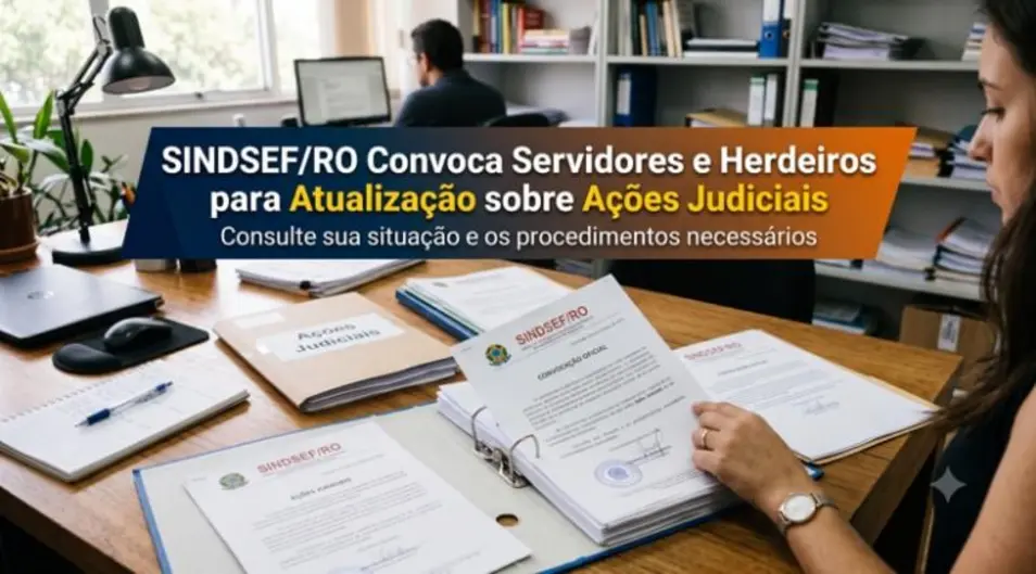 SINDSEF RO convoca servidores e herdeiros para saque de valores