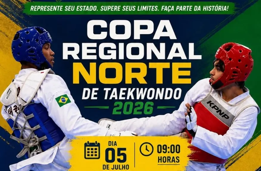 Copa Regional Norte de Taekwondo em Porto Velho dia 5 de julho